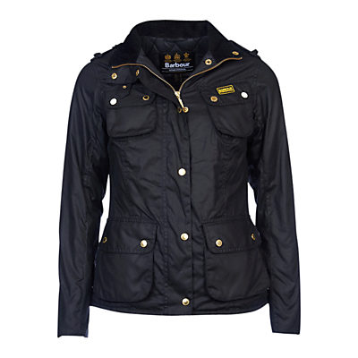 Barbour International Fins Waxed Jacket, Black